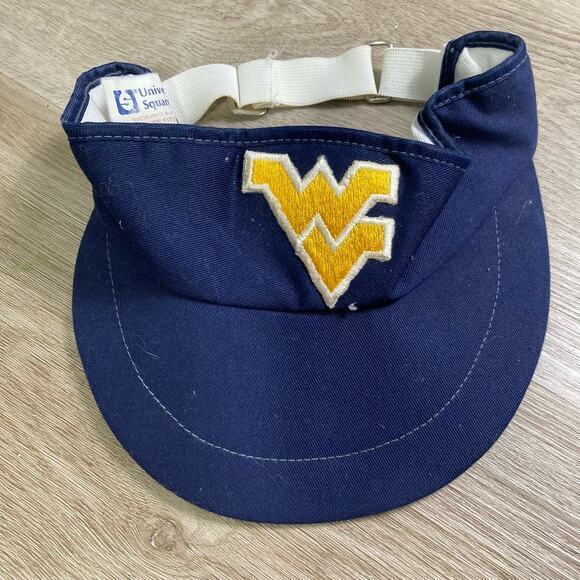 Vintage West Virginia Mountaineers NCAA Adjustable Visor Hat Blue‎ Unisex Adult - Picture 1 of 7